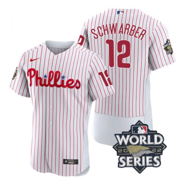 Phillies 12 Kyle Schwarber White Nike 2022 World Series Flexbase Jersey,We sell and wholesale Phillies 12 Kyle Schwarber White Nike 2022 World Series Flexbase Jersey on line form chian!